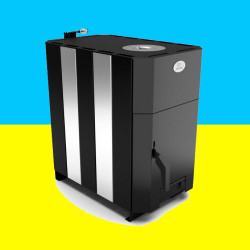 Дров'яна опалювальна піч з чавунною конфоркою Новаслав Огнєв ПОВ-100 ЧК